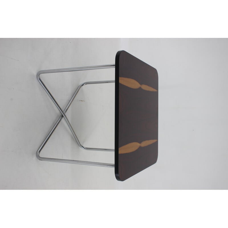 Vintage Bauhaus tubular dining table by Mücke Melder, Czechoslovakia 1940s