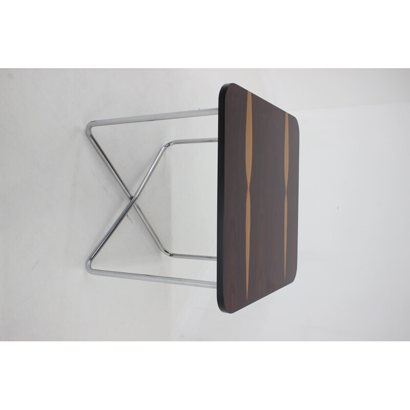 Mesa de jantar tubular Bauhaus vintage de Mücke Melder, Checoslováquia, anos 40