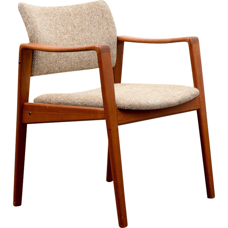 Brown chair in teak by Arne Wahl Iversen for Komfort - 1960s