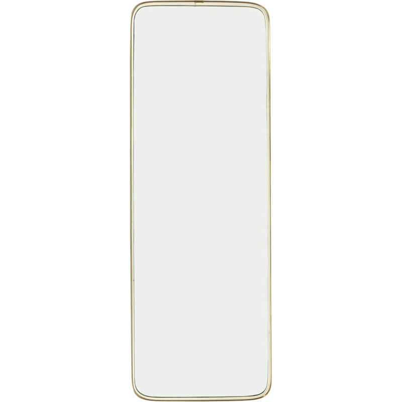 Free- shaped mirror with golden frame and black border - 1960s
