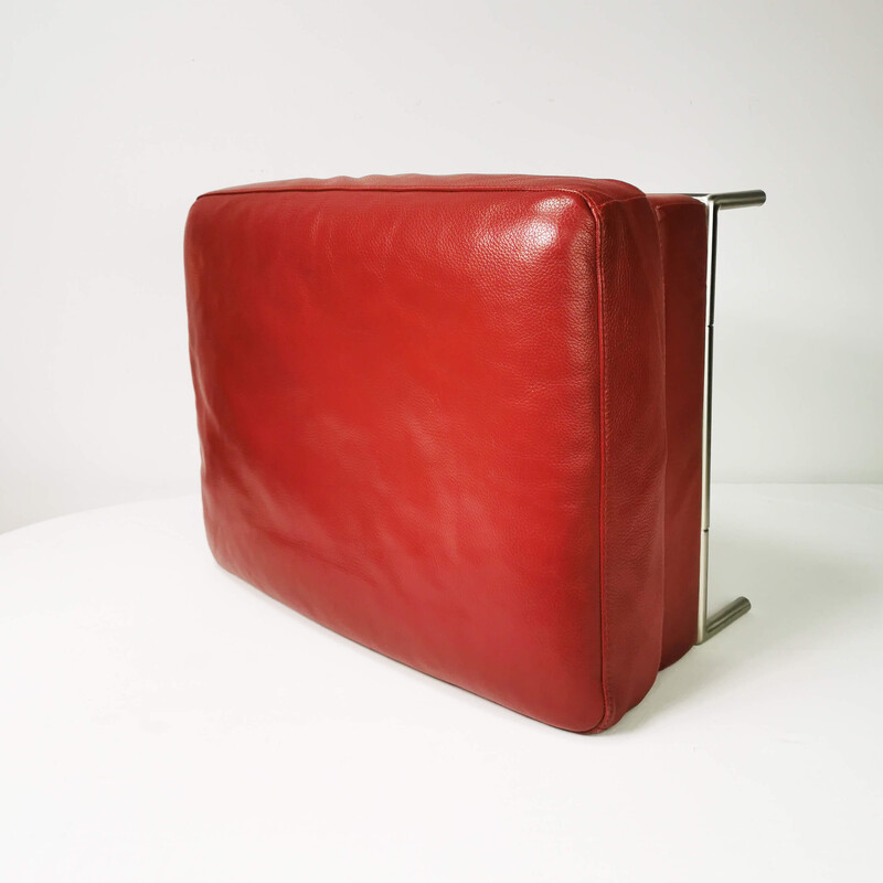 Vintage leather pouf, Denmark 2000s