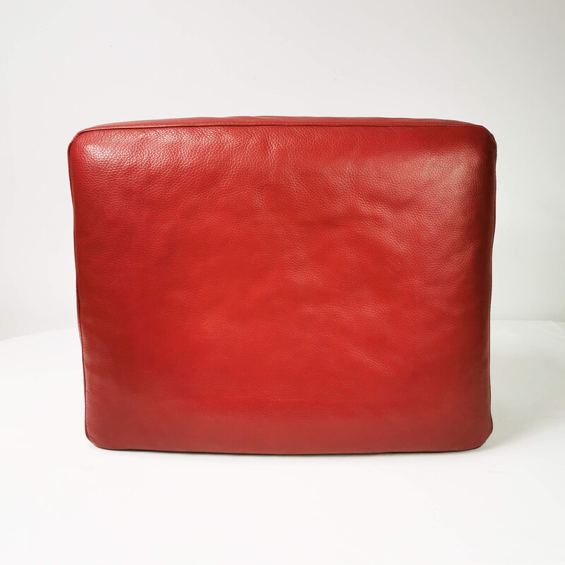 Vintage leather pouf, Denmark 2000s