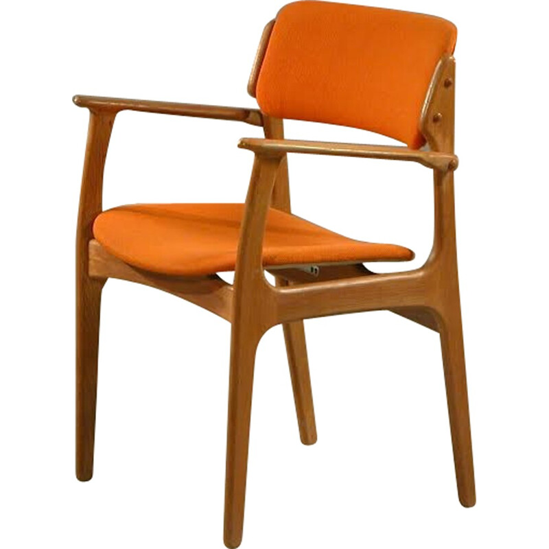 Model 50 armchair in oak by Erik Buch for Odense Maskinsnedkeri - 1970s 