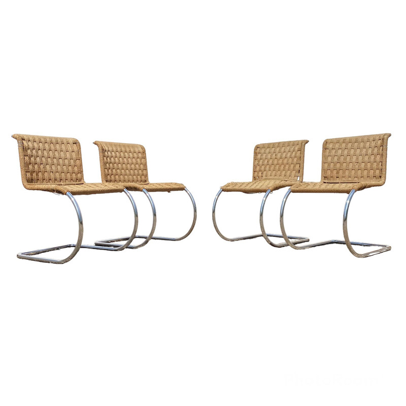 Cadeiras "Mr10" vintage de Mies Van der Rohe, década de 1960
