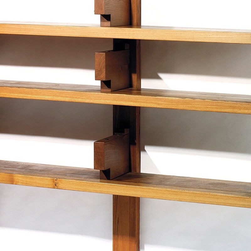 B17 wall shelf  in solid elm by Pierre Chapo - 1950s