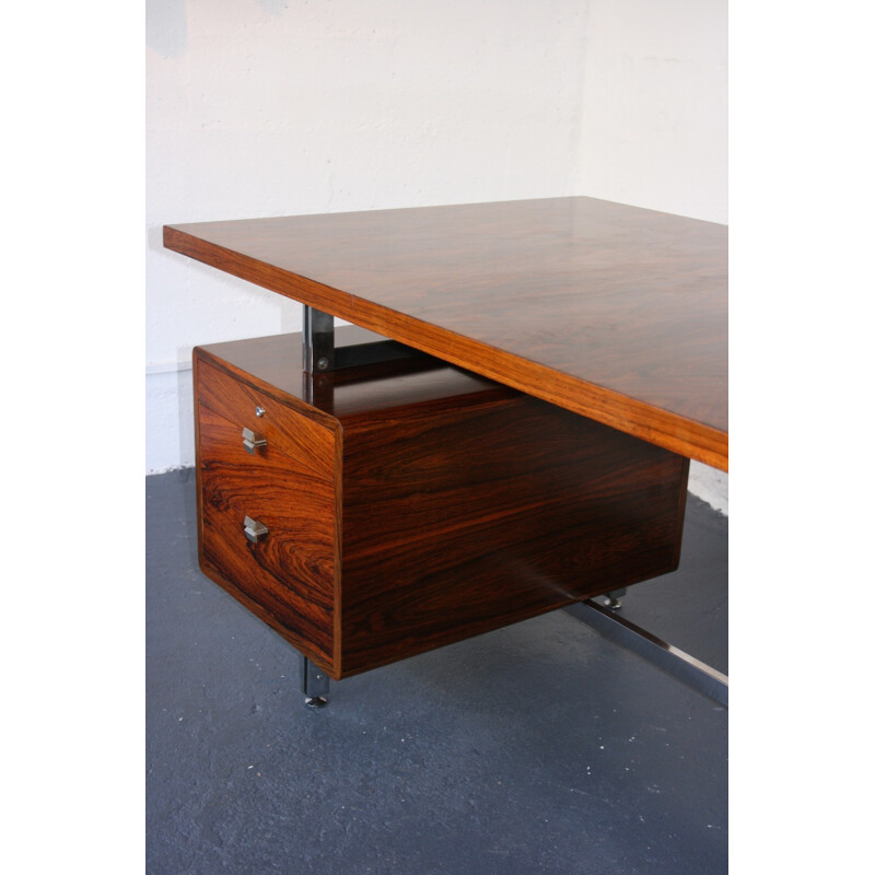 Executive desk in Rio rosewood - 1960s