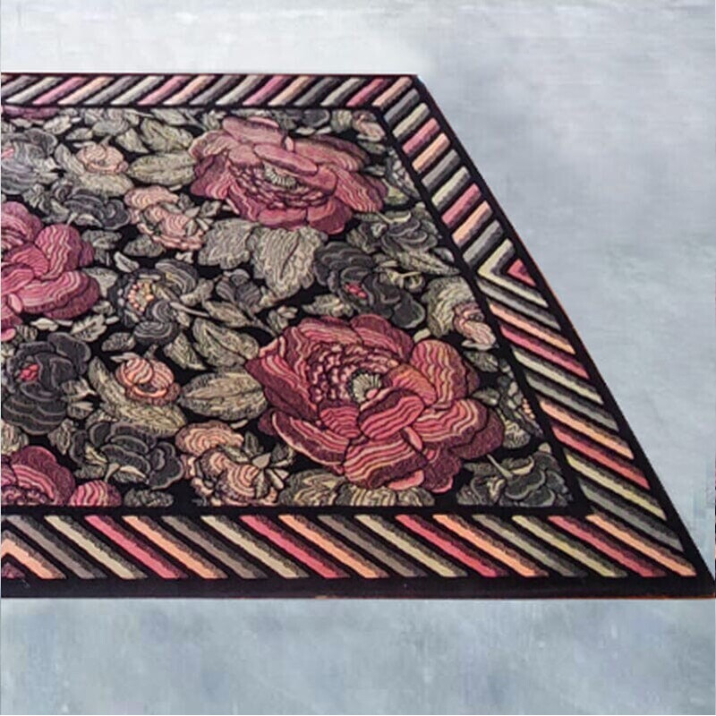 Vintage Italian woolen rug by Ottavio Missoni for T and J Vestor, 1980s