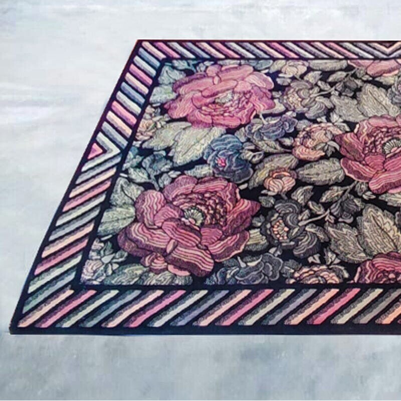 Vintage Italian woolen rug by Ottavio Missoni for T and J Vestor, 1980s