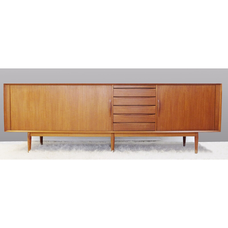 Teak sideboard by Arne Vodder with several compartments - 1960s