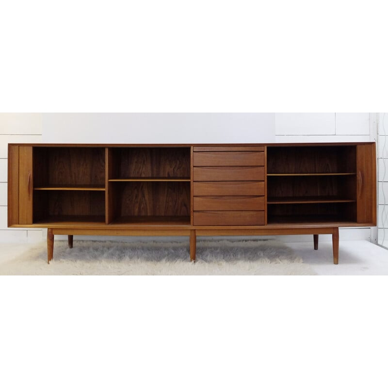 Teak sideboard by Arne Vodder with several compartments - 1960s