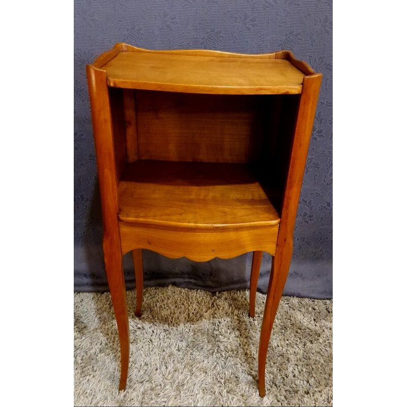 Vintage night stand in solid cherry wood