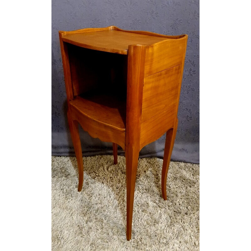 Vintage night stand in solid cherry wood