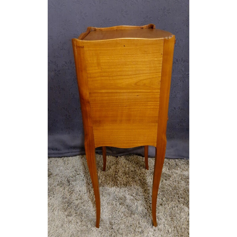 Mesa de cabeceira vintage em madeira maciça de cerejeira