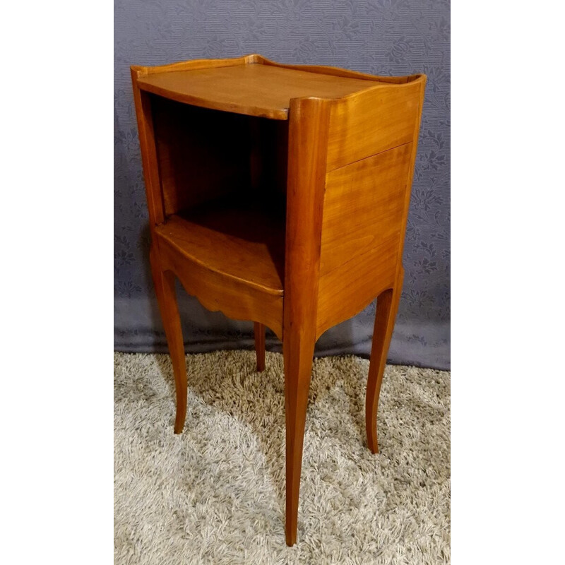 Vintage night stand in solid cherry wood