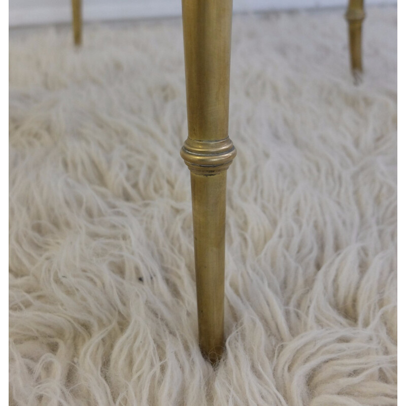 Set of 6 Chiavari chairs in gilded and polished brass - 1950s