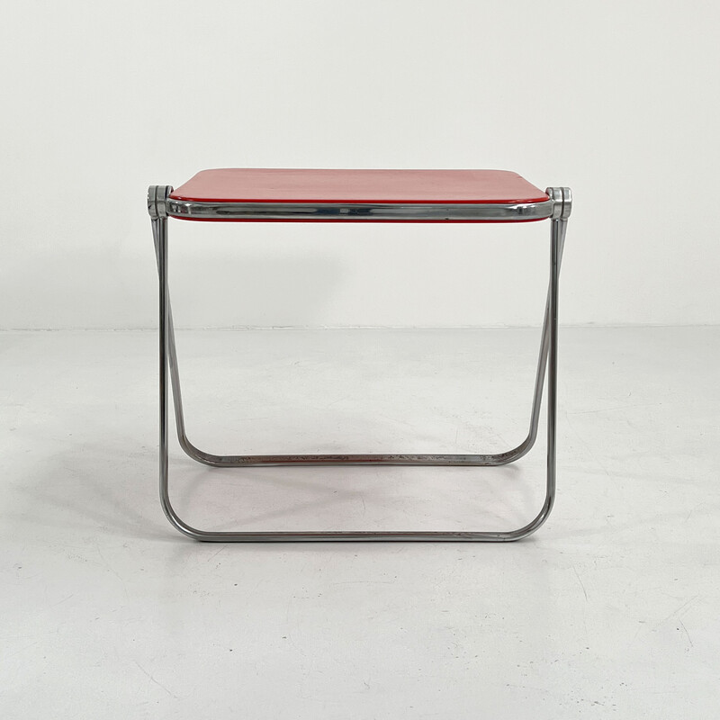 Vintage red Platone folding desk by Giancarlo Piretti for Anonima Castelli, 1970s