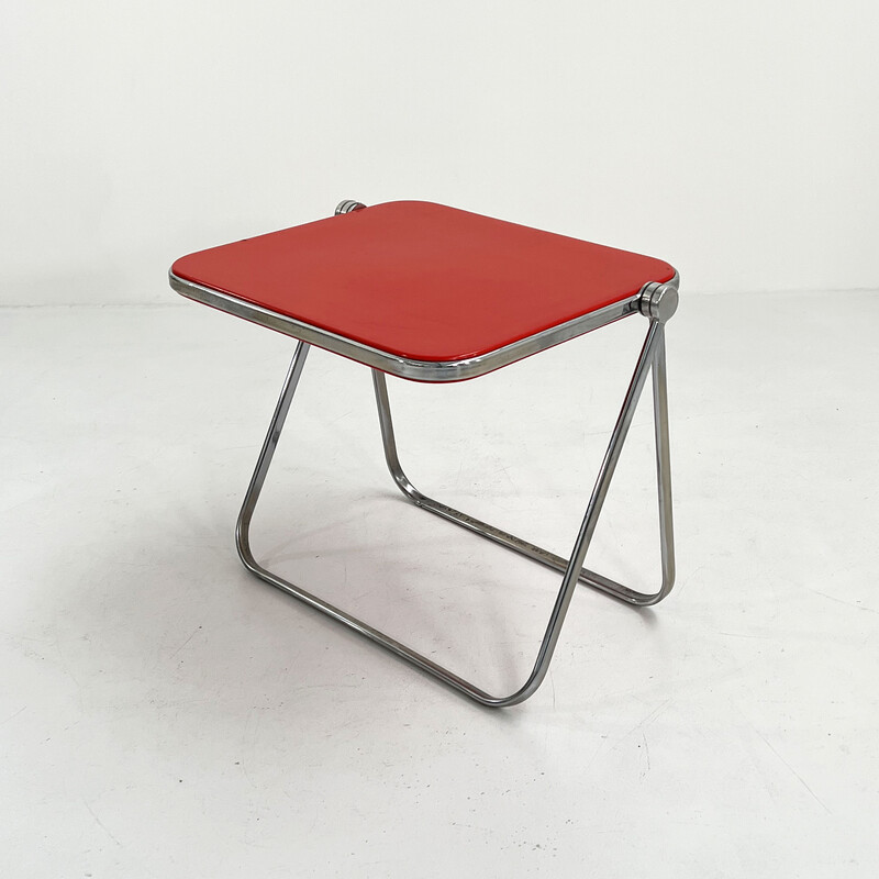 Bureau vintage pliant Platone rouge par Giancarlo Piretti pour Anonima Castelli, 1970