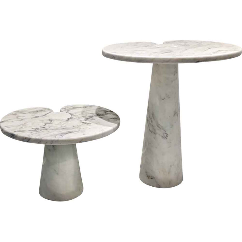 Pair of vintage console tables "Eros" by Angelo Mangiarotti for Skipper, Italy 1970