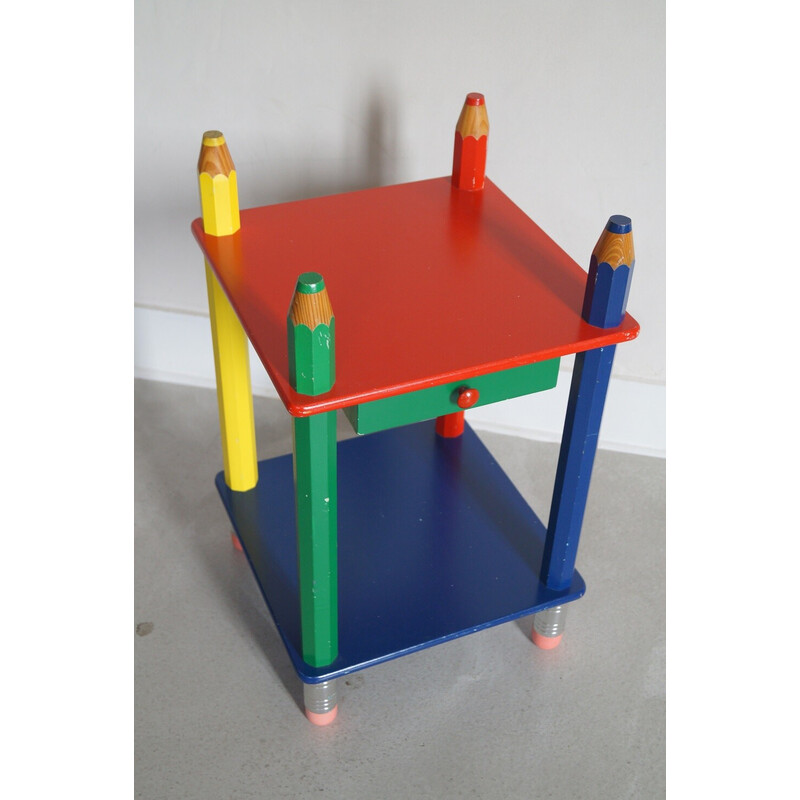 Mesa de cabeceira vintage "Crayon" de Pierre Sala, 1980