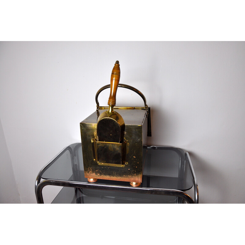 Vintage copper and brass ash collector by Valenti, Spain 1980