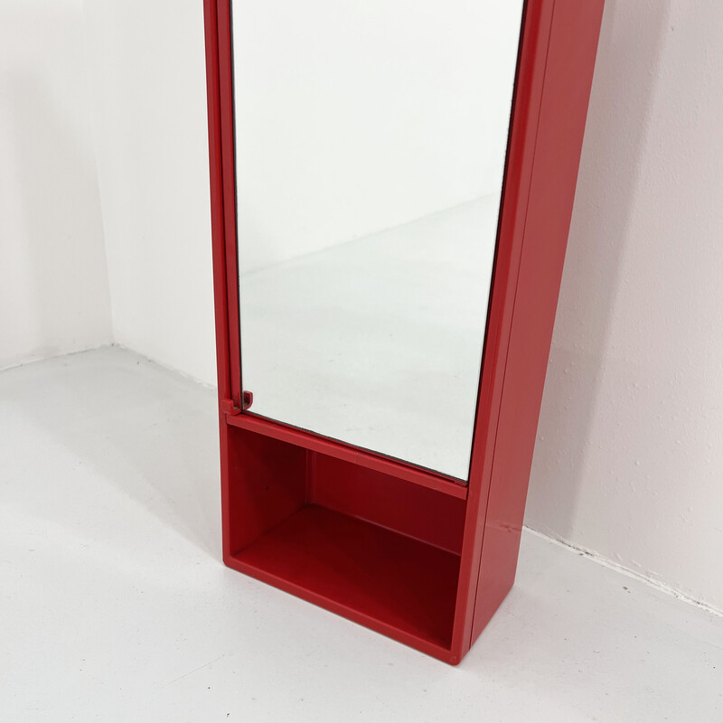 Vintage red medicine cabinet by Olaf Von Bohr for Gedy, 1970s