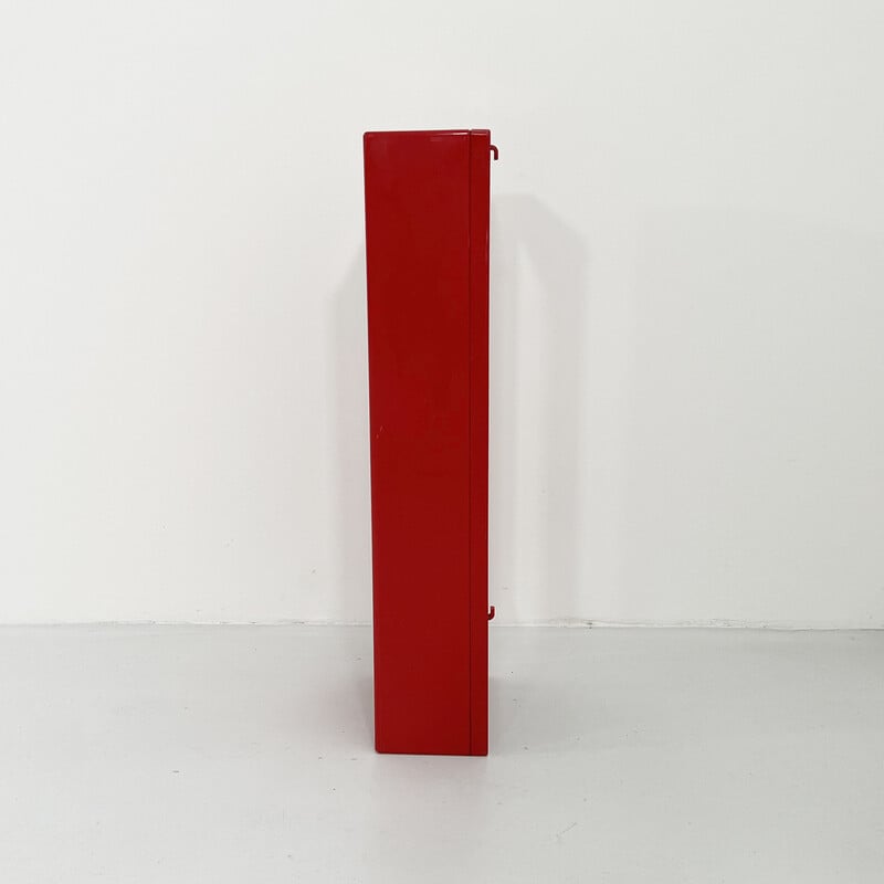 Vintage red medicine cabinet by Olaf Von Bohr for Gedy, 1970s