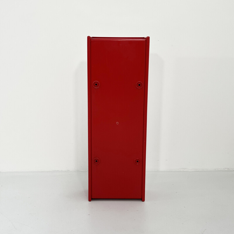 Armoire à pharmacie vintage rouge par Olaf Von Bohr pour Gedy, 1970