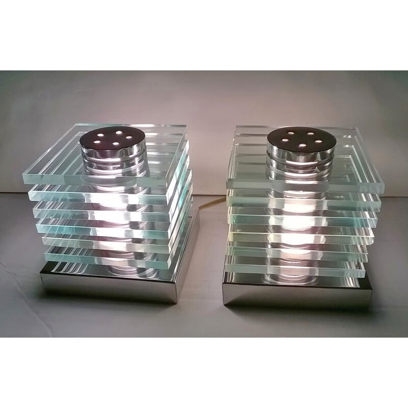 Set of 2 La Maison Desny table lamps - 1980s