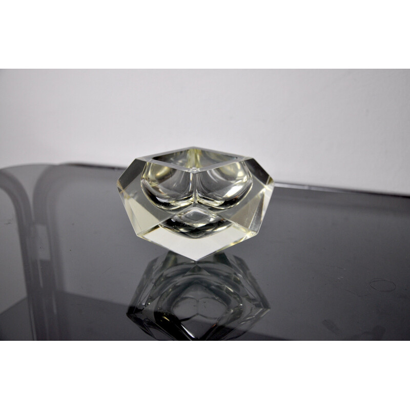 Vintage ashtray in Murano Sommerso glass by Flavio Poli for Seguso, Italy 1960