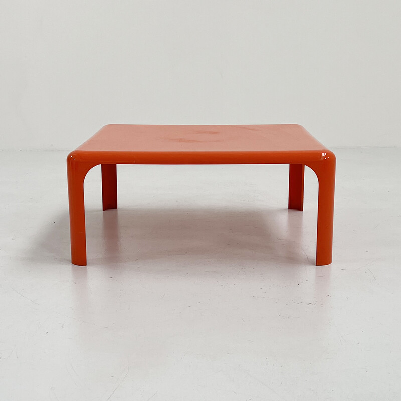 Vintage orange Demetrio 70 coffee table by Vico Magistretti for Artemide, 1960s