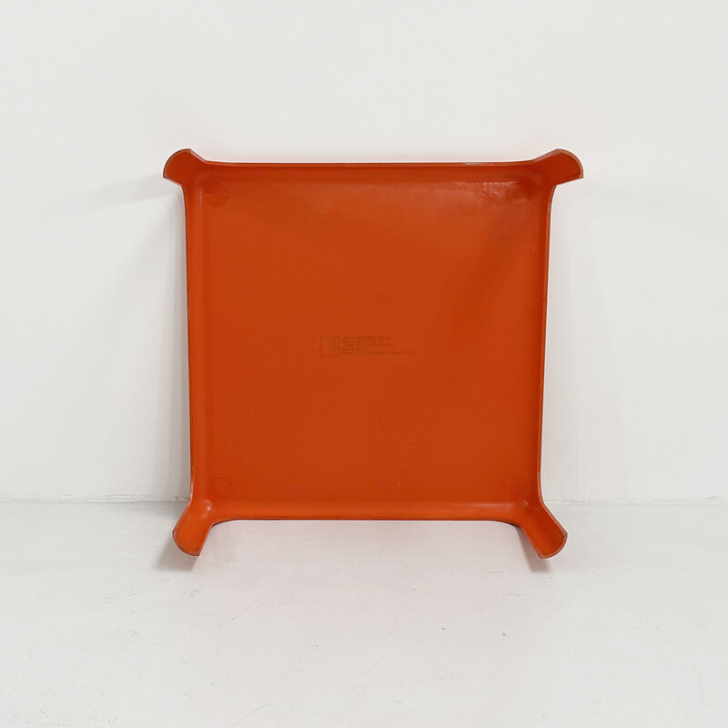 Mesa de centro Demetrio 70 laranja vintage por Vico Magistretti para Artemide, 1960s