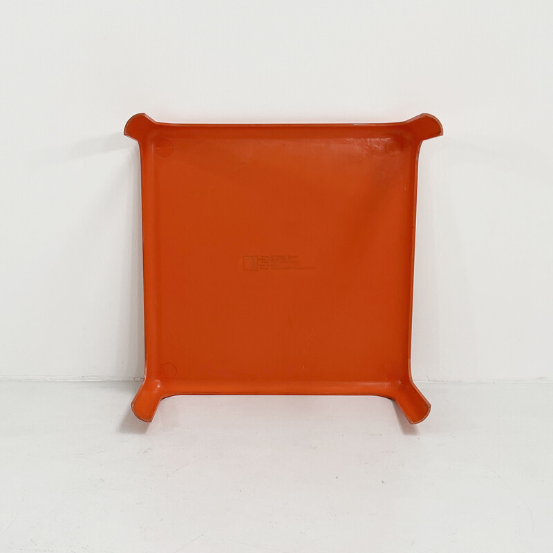 Vintage orange Demetrio 70 coffee table by Vico Magistretti for Artemide, 1960s