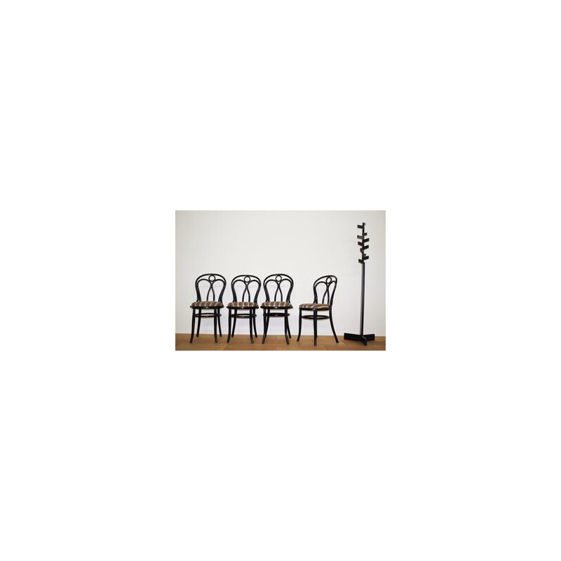 Set of 4 vintage Thonet chairs, 1950s
