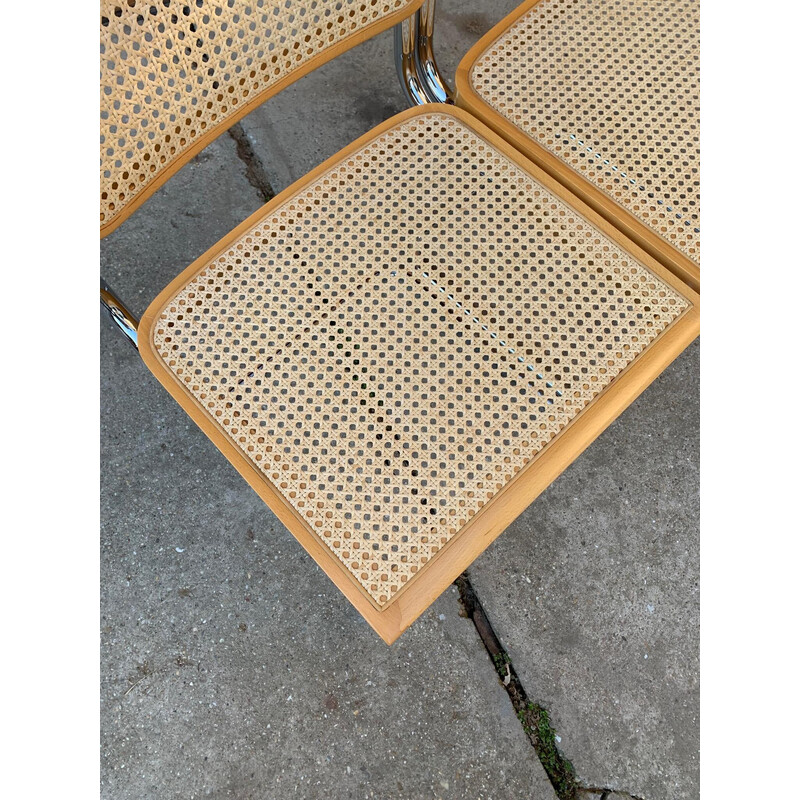 Paire de chaises vintage Cesca par Marcel Breuer