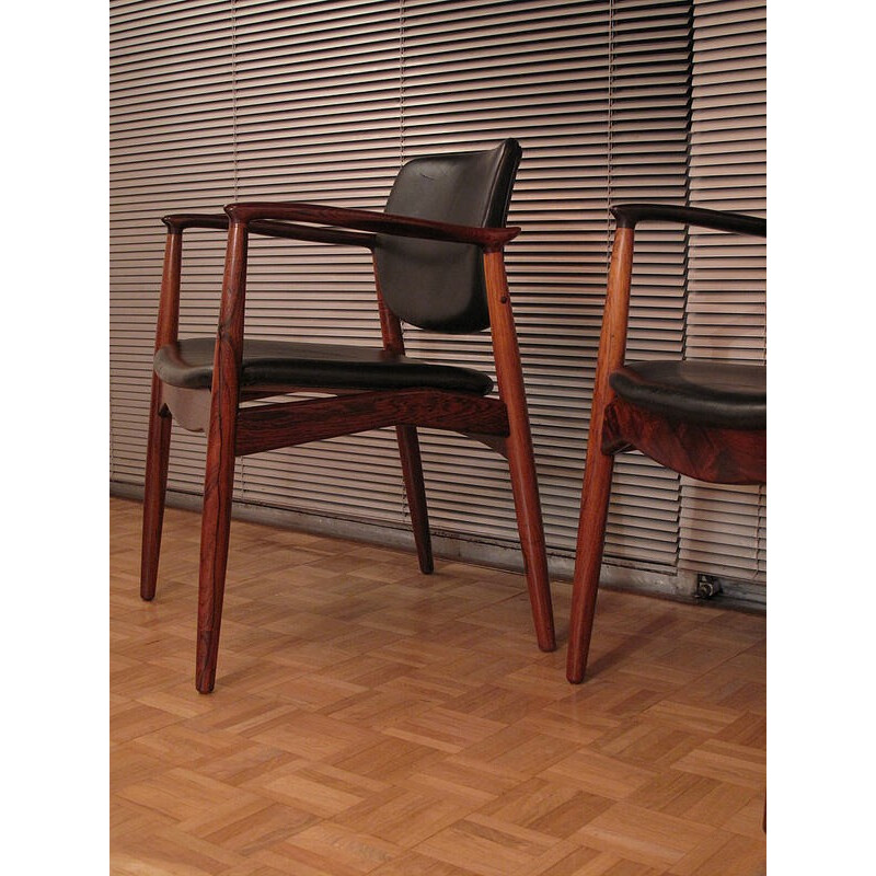 Erik Buch Model 67 Rosewood Armchairs