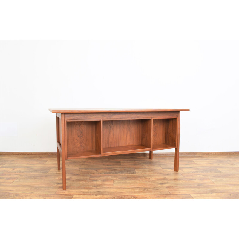 Mid-century Danish freestanding teak desk, 1960s