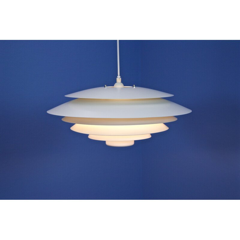 Mid-century white  Danish hanging lamp produced by Formlight - 1960s