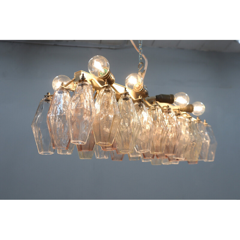 Vintage "Poliedri" chandelier by Carlo Scarpa, 1960s