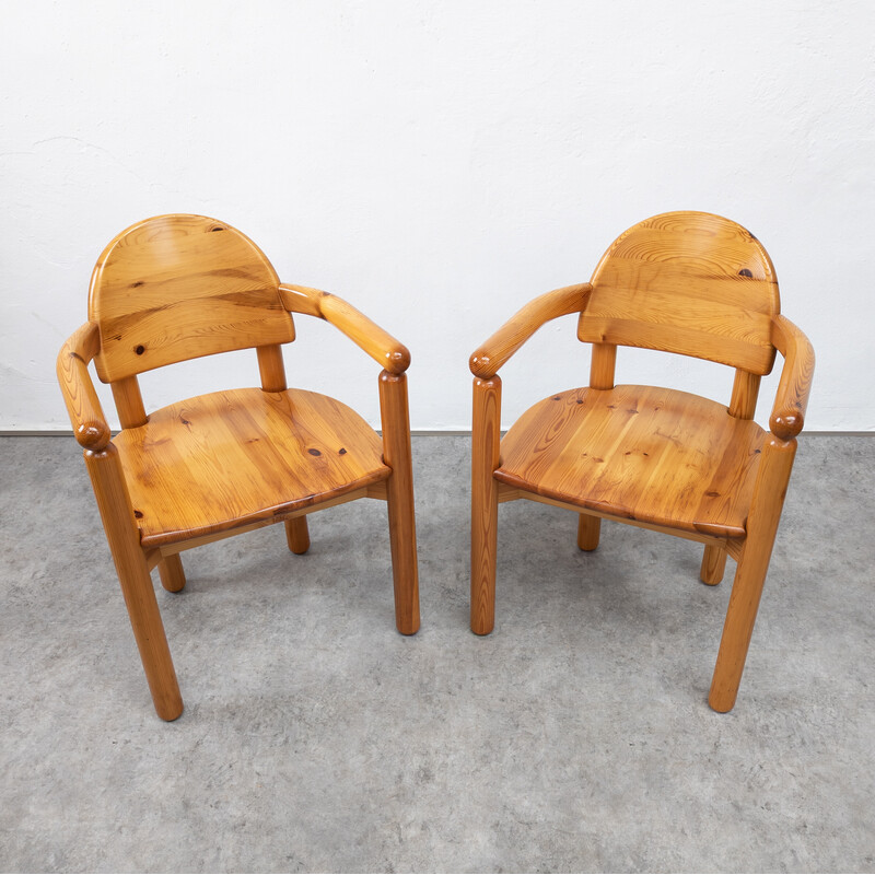 Paar vintage grenen stoelen van Rainer Daumiller voor Hirtshals Houtzagerij, Denemarken 1970