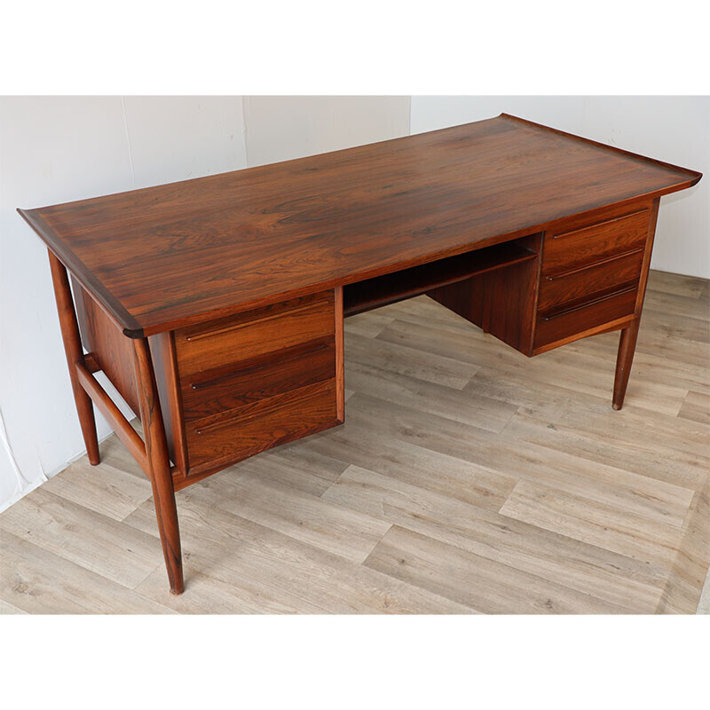 Vintage Scandinavian desk in rosewood by Arne Vodder for Hp Hansen, Denmark 1960