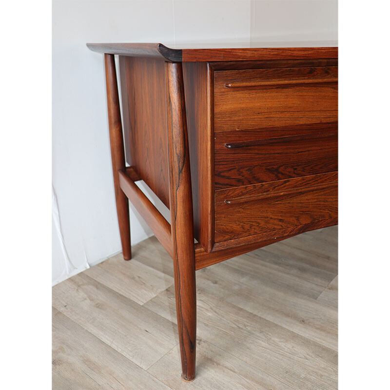 Vintage Scandinavian desk in rosewood by Arne Vodder for Hp Hansen, Denmark 1960