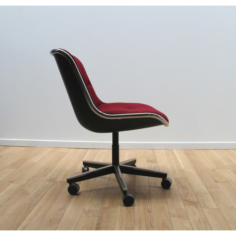 Vintage metal office chair by Charles Pollock for Knoll