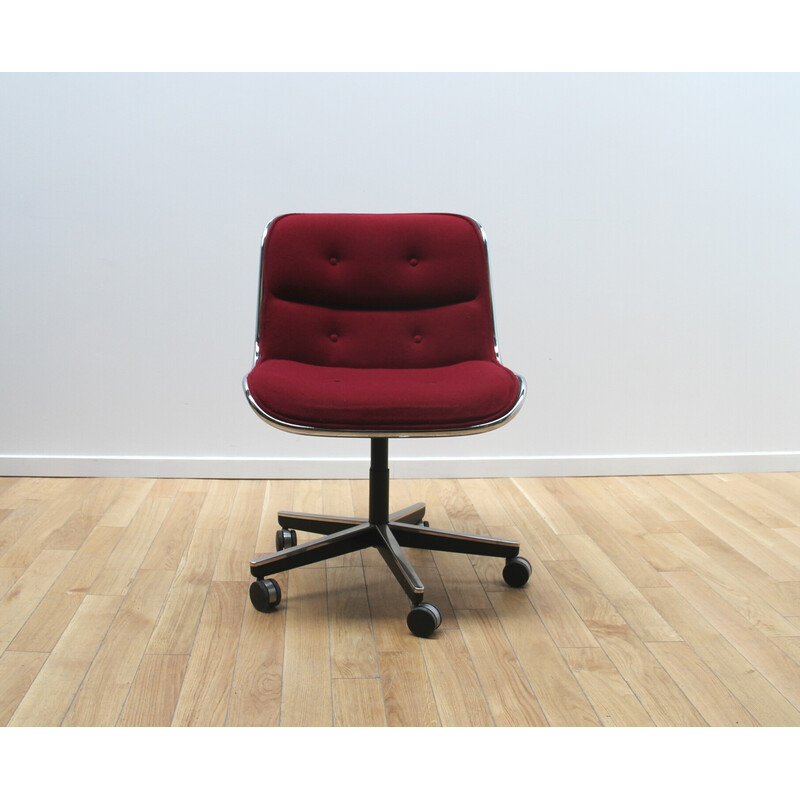 Vintage metal office chair by Charles Pollock for Knoll