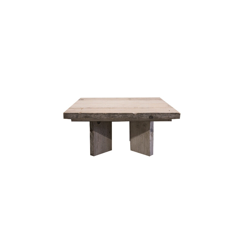 Rustic coffee table CHARLOTTE 85 x 85cm in solid pine