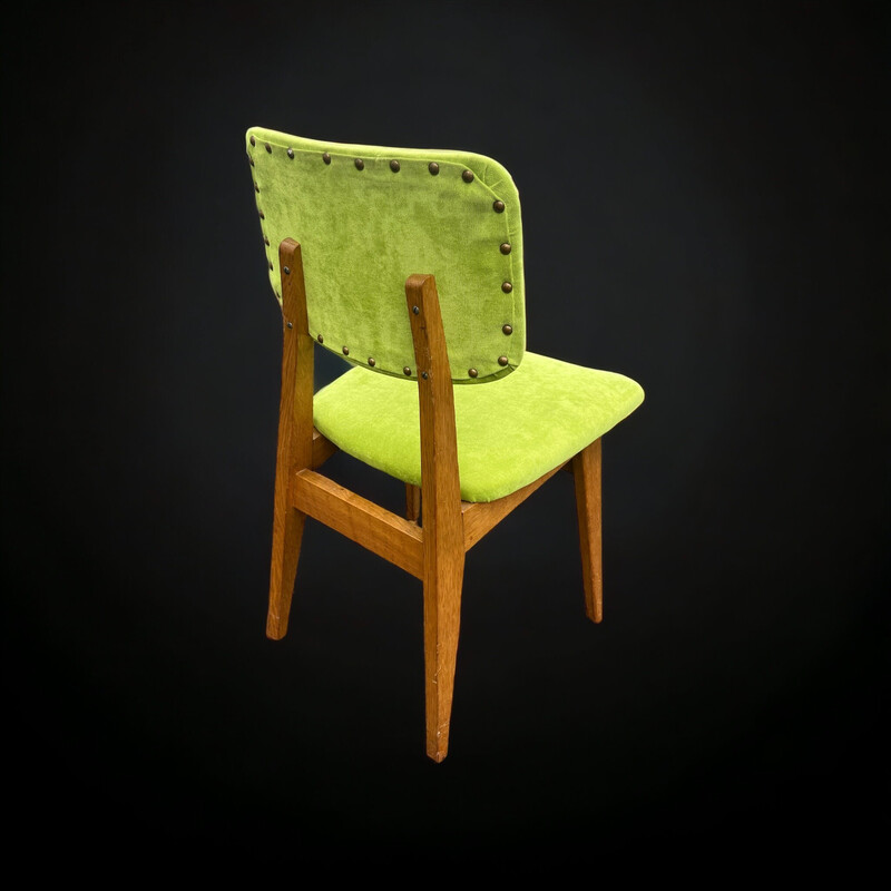 Vintage oakwood chairs by René Jean Caillette, 1950