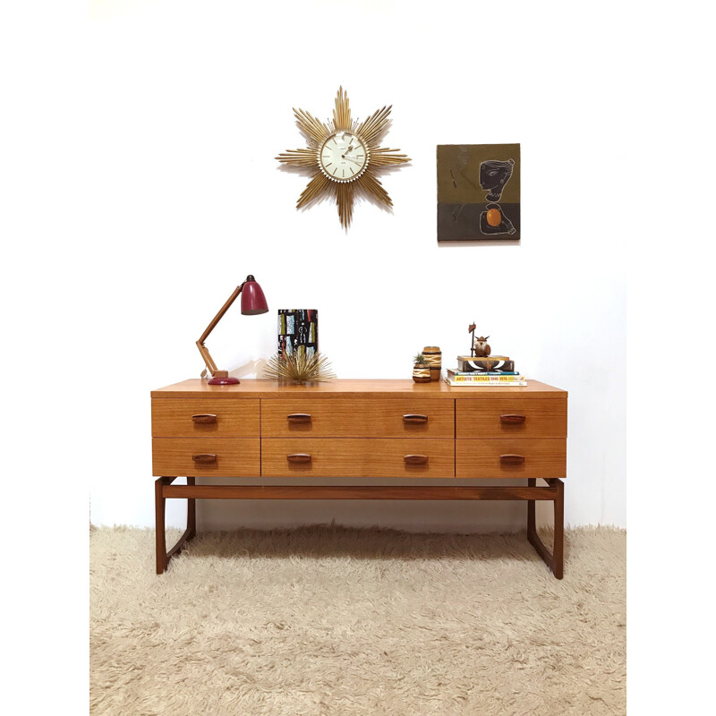 Mid Century G Plan Quadrille Sideboard by Roger Bennet - 1960s