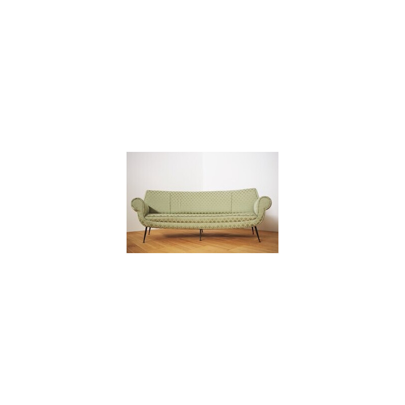 Sofá curvo vintage de Gigi Radice, años 50