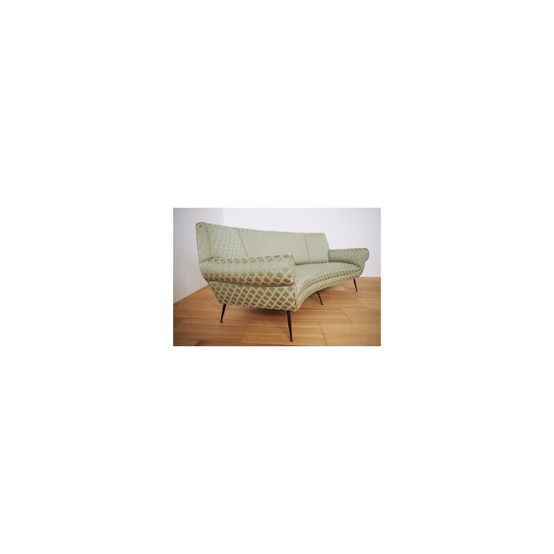 Vintage curved sofa by Gigi Radice, 1950s