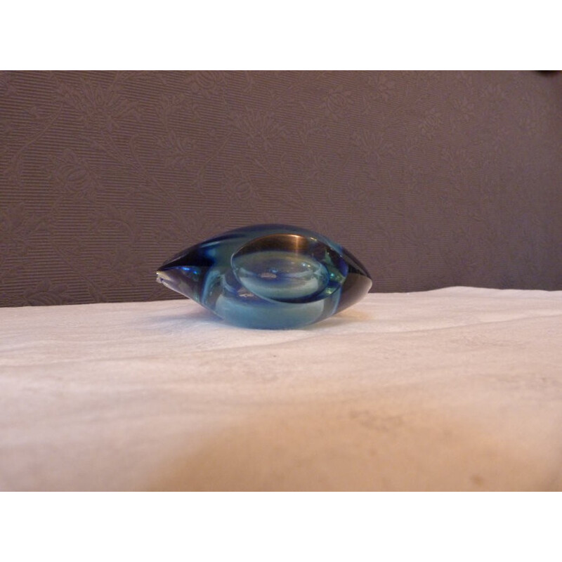 Blue tone Murano glass vase - 1960s