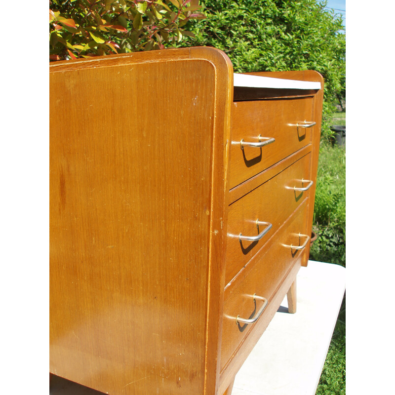 Mid century oak veener chest of drawers - 1960s